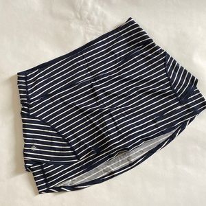 Athleta Navy Striped Skort